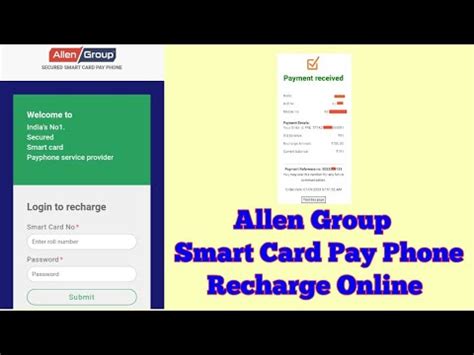 allen group smart card pay phone recharge|Allen Group Online Recharge Link & Process in English .